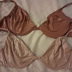 Victoria's Secret Shimmering Bra Set -Mauve Cream 34C